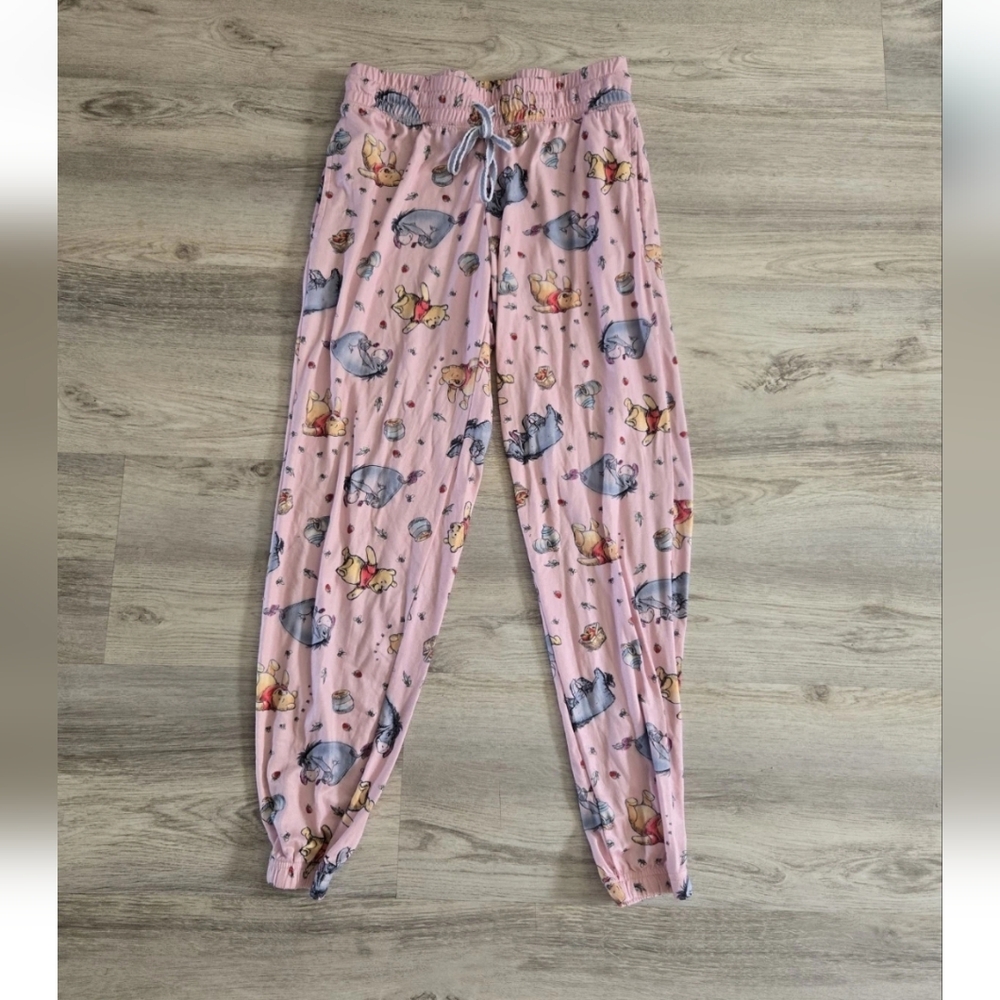 Disney Winnie The Pooh Women's XS Adjustable Waist Pull On Jogger Pants Pink